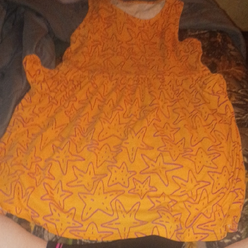 Wonder Nation Orange and Purple Dress With Pockets